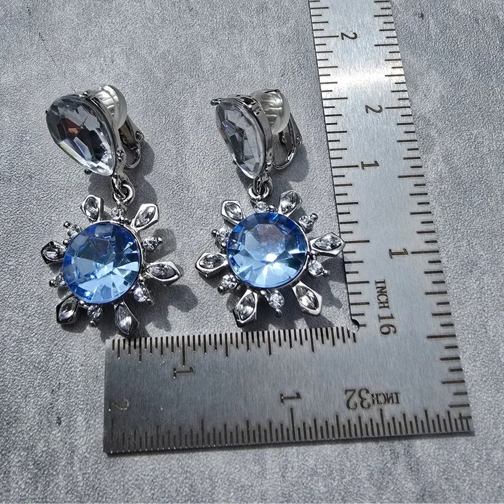 Disney Frozen Super Smalls Jewelry Set Bracelet Clip Earrings Ring Silver Blue